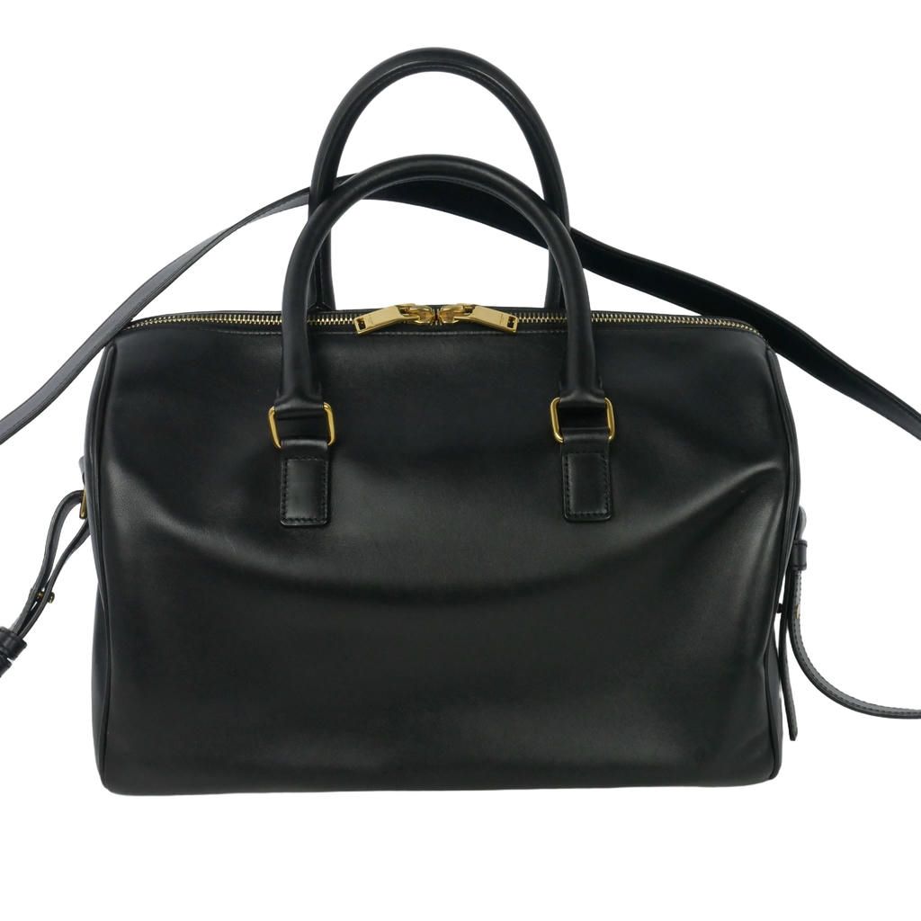 Saint Laurent Paris Duffle 6 Mini Boston Shoulder Bag 2-Way Black — view 2