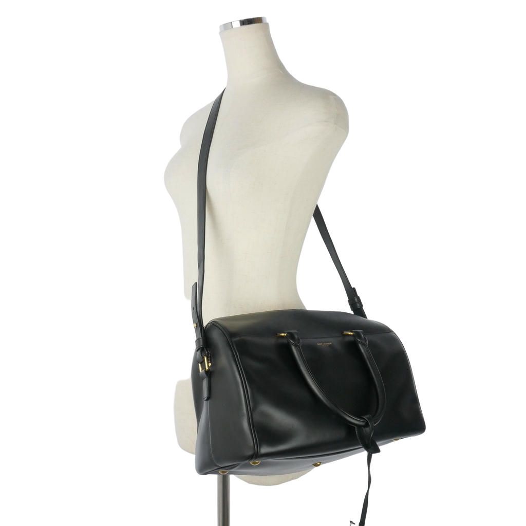 Saint Laurent Paris Duffle 6 Mini Boston Shoulder Bag 2-Way Black — view 8