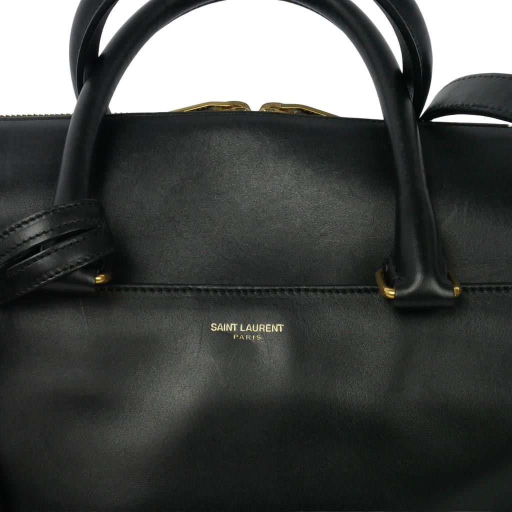 Saint Laurent Paris Duffle 6 Mini Boston Shoulder Bag 2-Way Black — view 3
