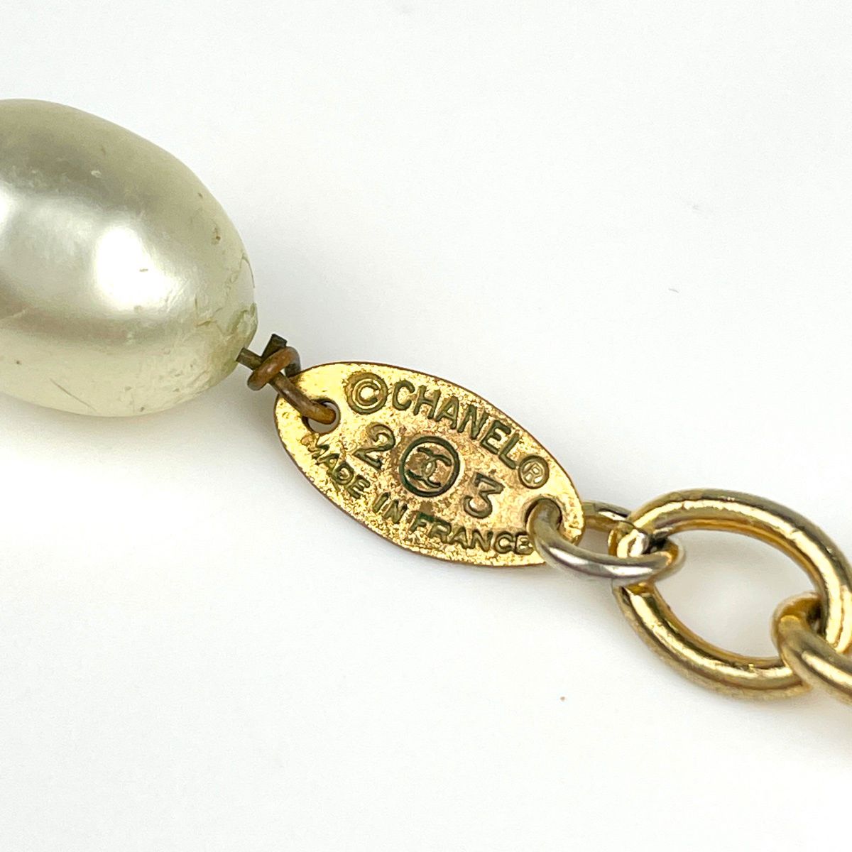 Chanel Faux Pearl Necklace 5 Row Choker White — view 7