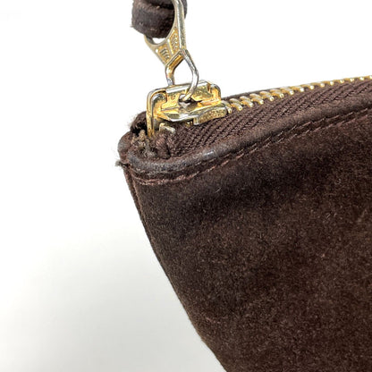 Chanel CC Logo Fringe Tote Bag Suede Brown — view 4
