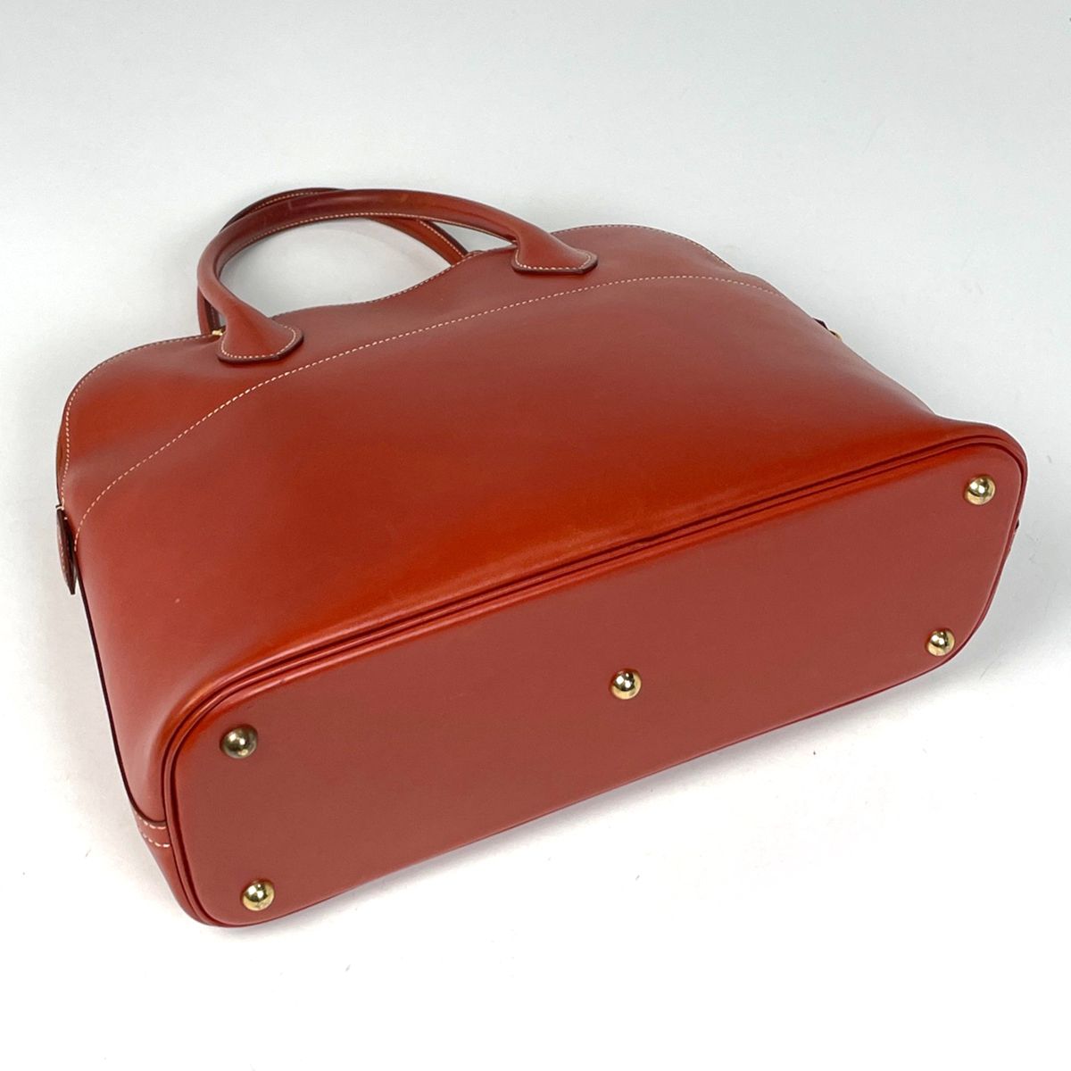 Hermes Bolide 35 2-Way Handbag Box Calf Red Brown — view 2