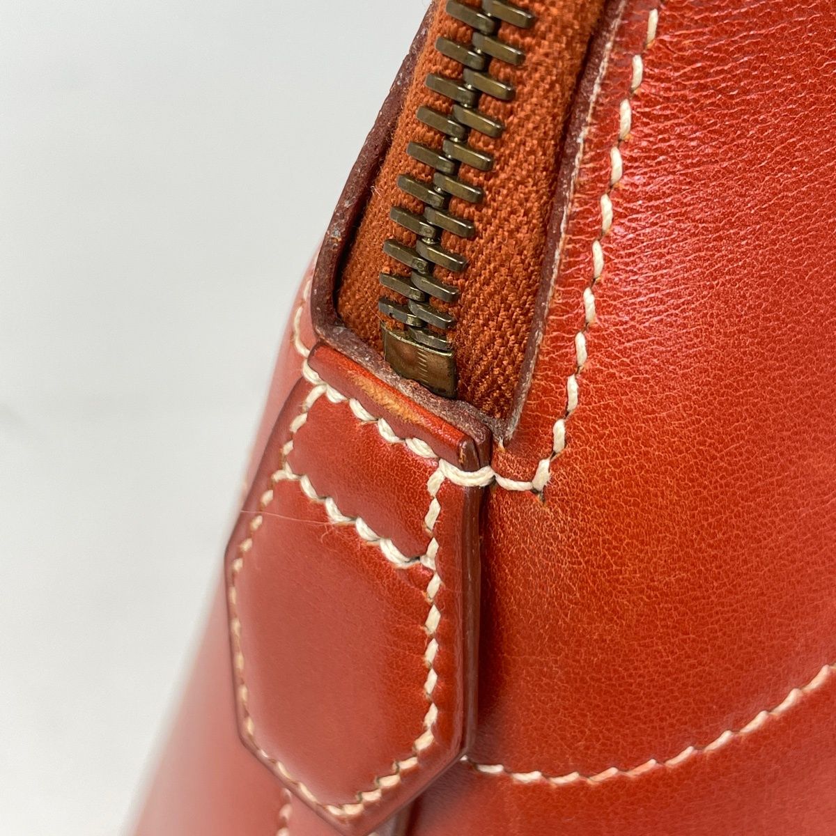 Hermes Bolide 35 2-Way Handbag Box Calf Red Brown — view 4