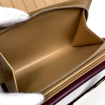 Cartier Logo Handbag Trinity Wallet Leather Bordeaux — view 6