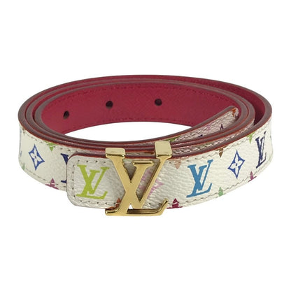 Louis Vuitton Belt Ceinture Initial Monogram Multicolor Canvas Blanc