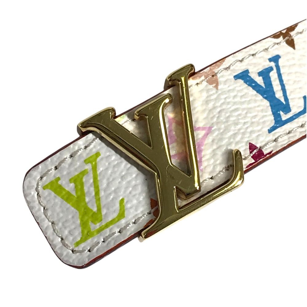 Louis Vuitton Belt Ceinture Initial Monogram Multicolor Canvas Blanc — view 5