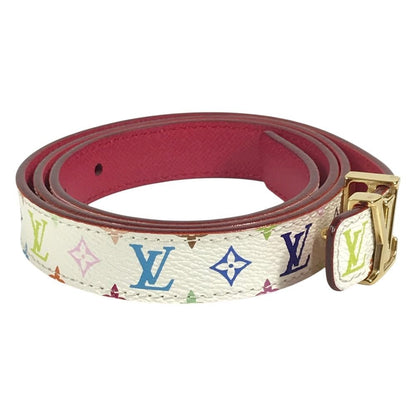 Louis Vuitton Belt Ceinture Initial Monogram Multicolor Canvas Blanc — view 3
