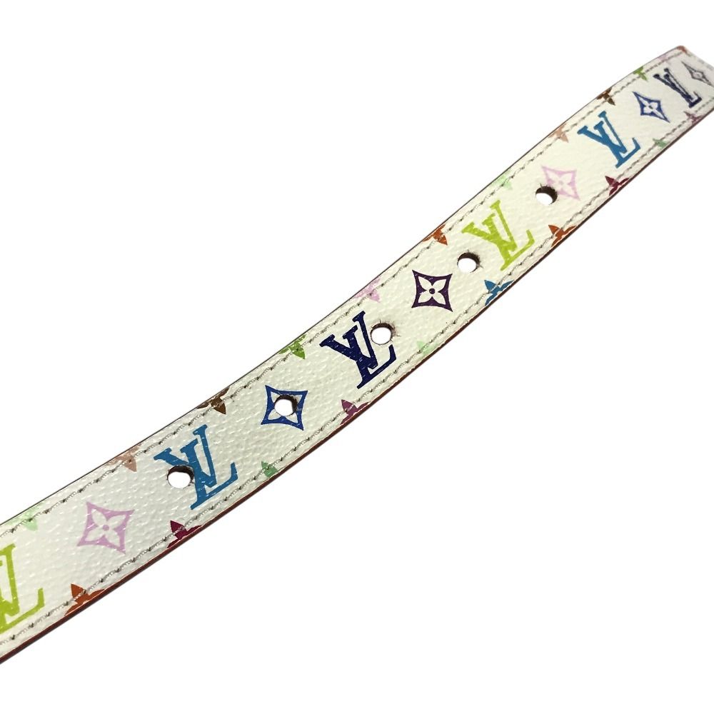 Louis Vuitton Belt Ceinture Initial Monogram Multicolor Canvas Blanc — view 6