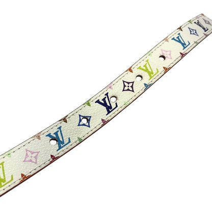 Louis Vuitton Belt Ceinture Initial Monogram Multicolor Canvas Blanc — view 6