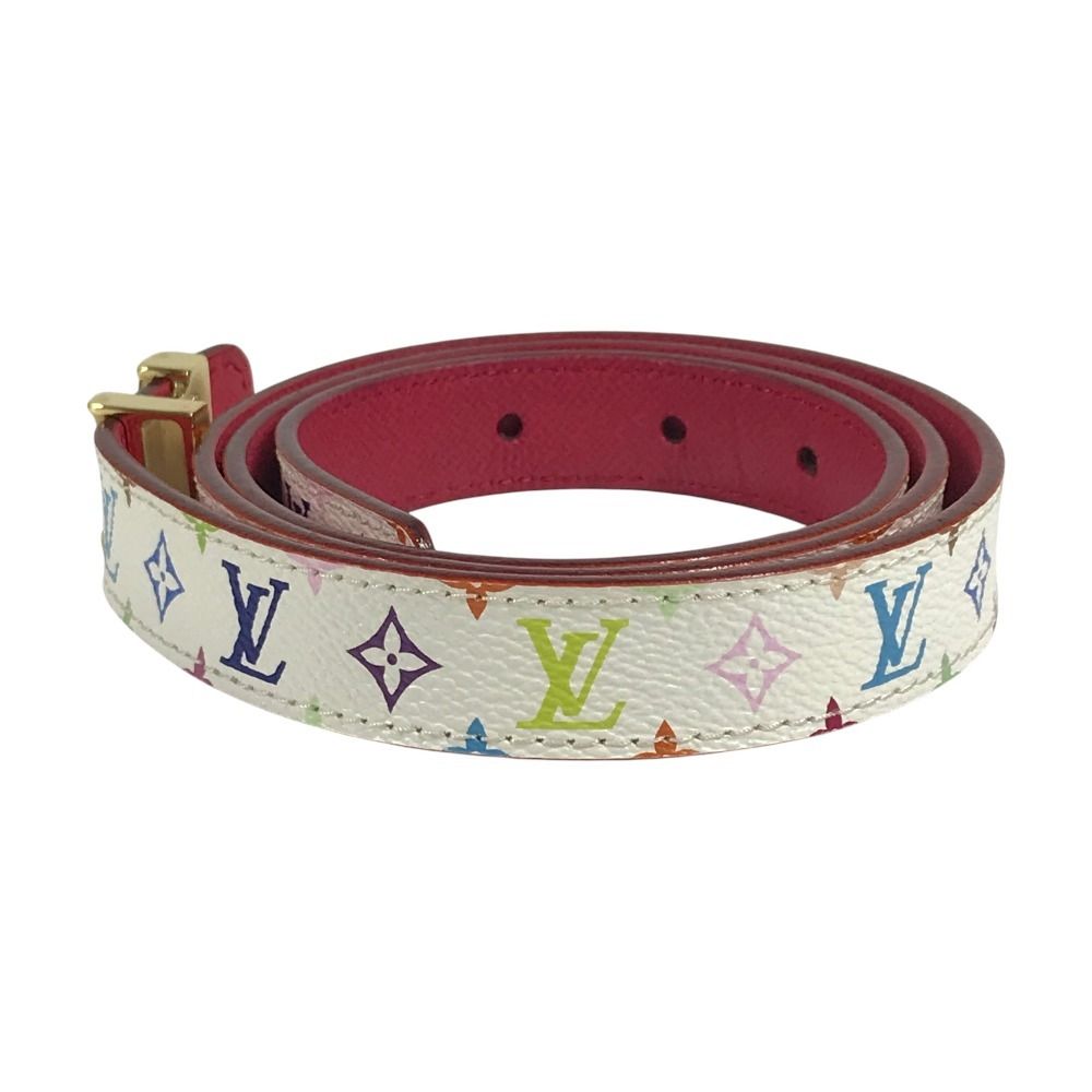 Louis Vuitton Belt Ceinture Initial Monogram Multicolor Canvas Blanc — view 2