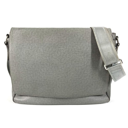 Louis Vuitton Shoulder Bag Roman MM Taiga Leather Glacier Gray