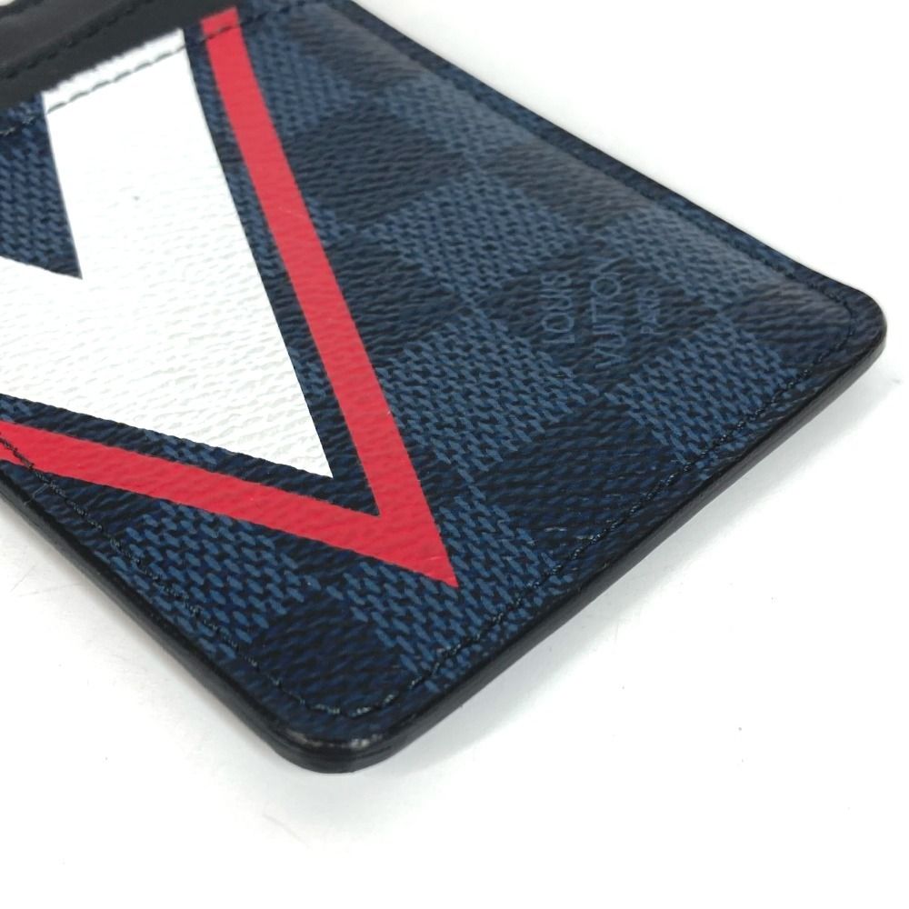 Louis Vuitton Card Case Holder ID Damier Eco Balt Canvas Navy — view 7