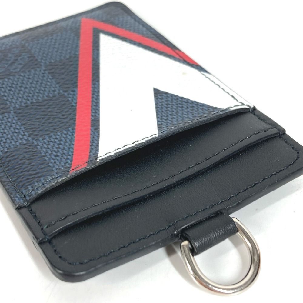 Louis Vuitton Card Case Holder ID Damier Eco Balt Canvas Navy — view 5