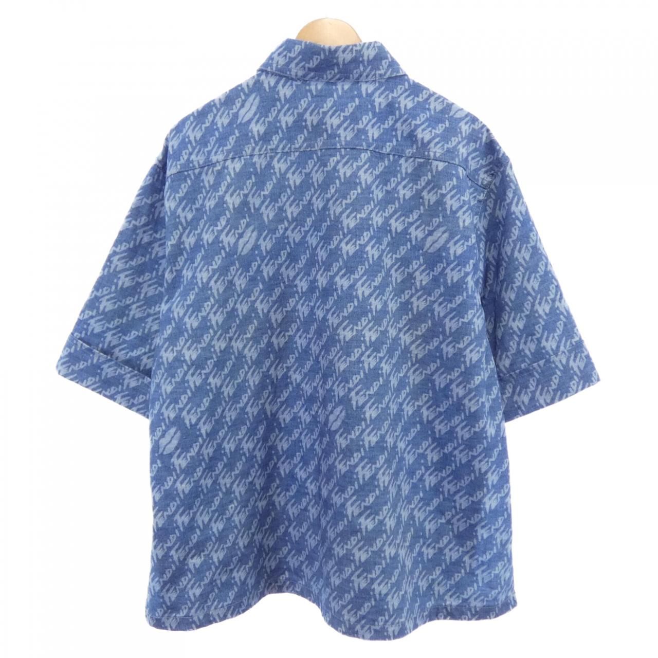 Fendi Short Sleeve Shirt Blue — view 2