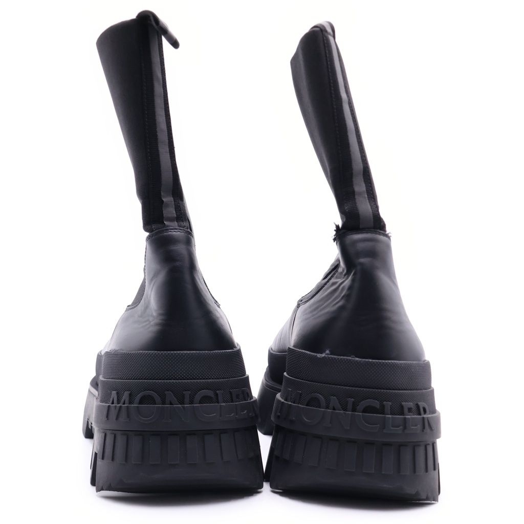 Moncler Neue Chelsea Side Gore Leather Boots Black — view 3