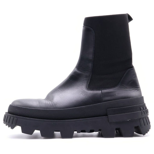 Moncler Neue Chelsea Side Gore Leather Boots Black