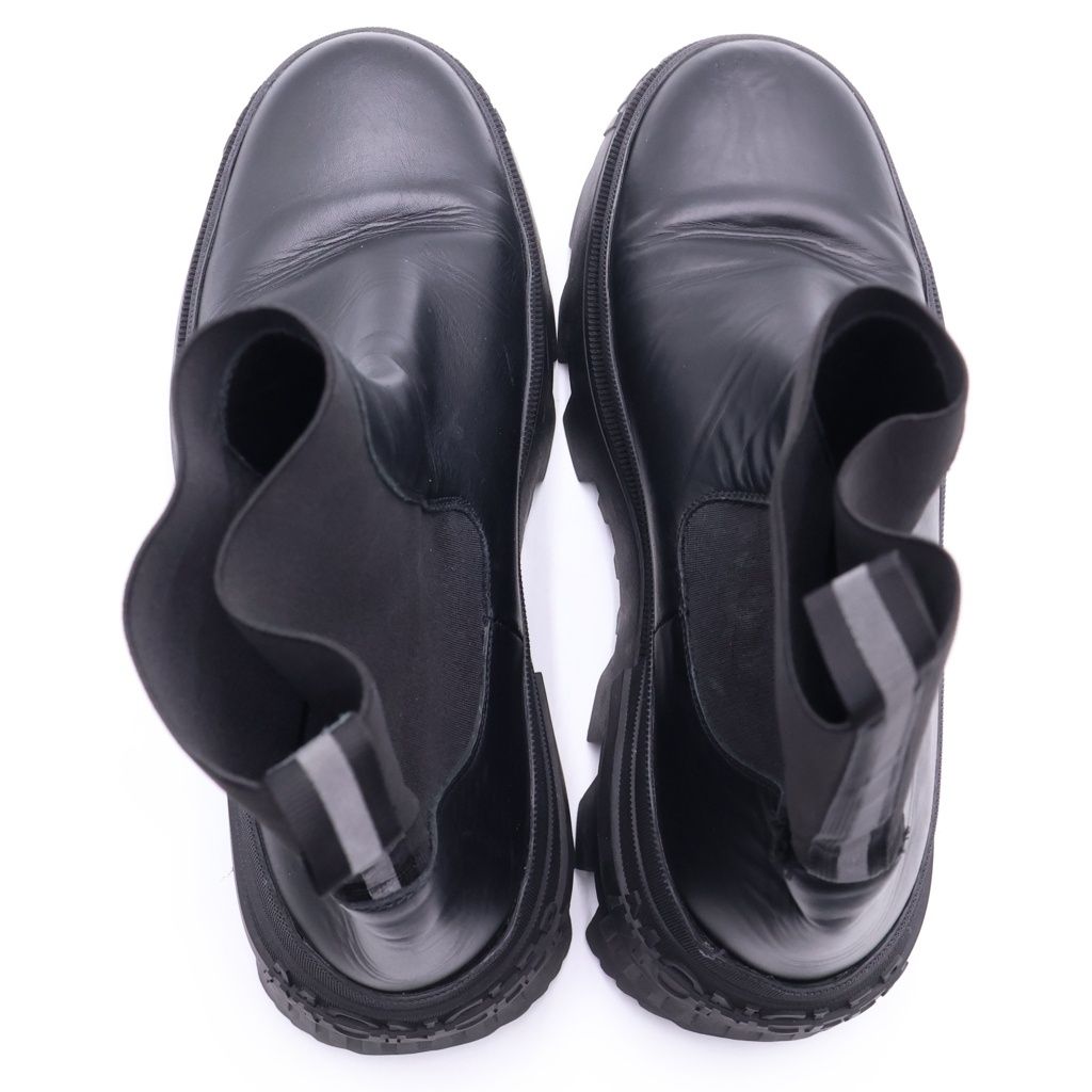 Moncler Neue Chelsea Side Gore Leather Boots Black — view 4