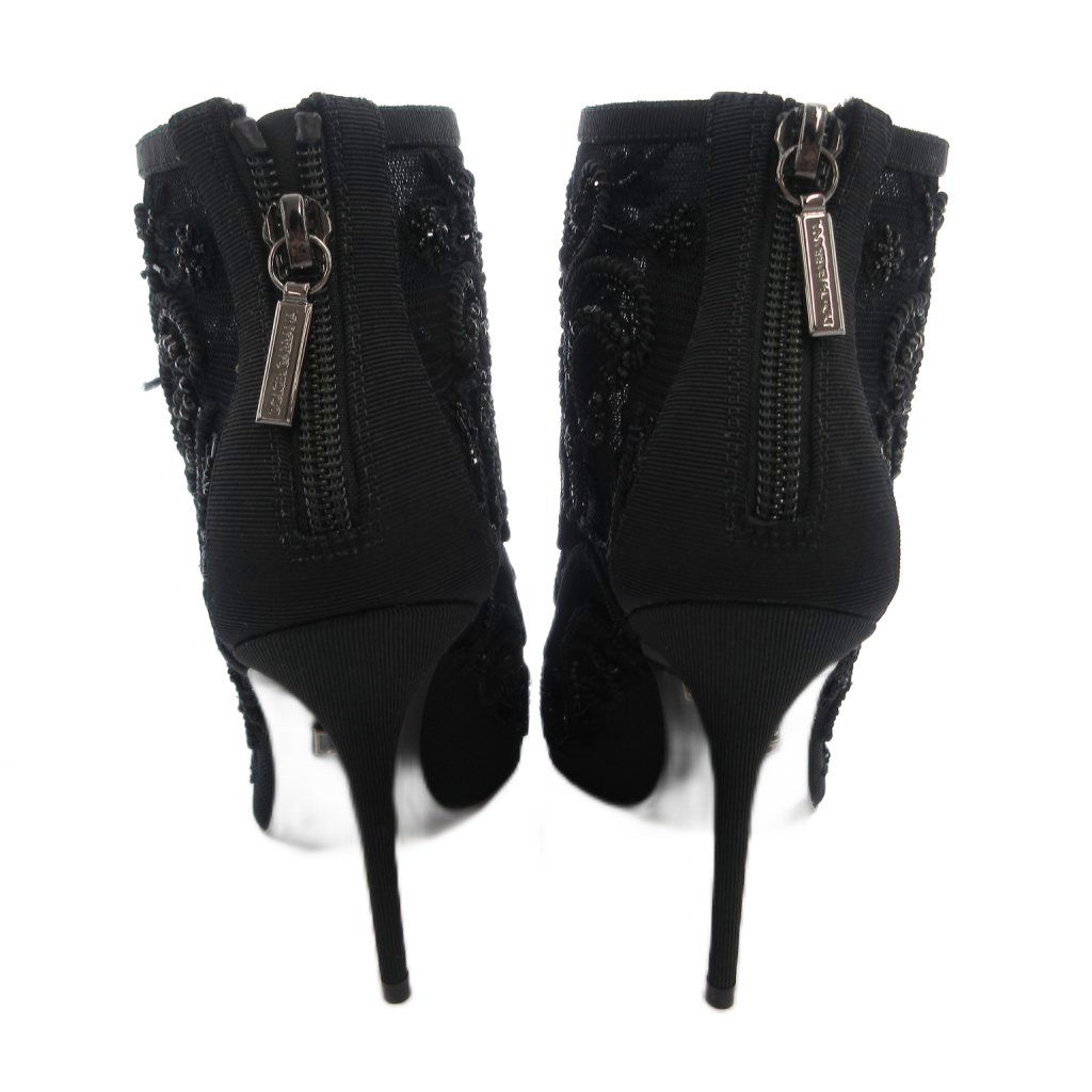 Dolce & Gabbana Boots Short Lace Visual High Heels Black 37 — view 5