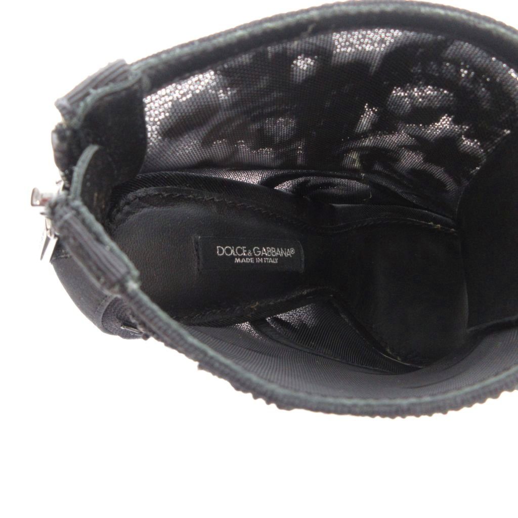 Dolce & Gabbana Boots Short Lace Visual High Heels Black 37 — view 7