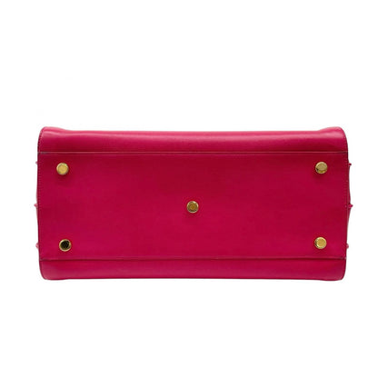 Saint Laurent Paris Sac de Jour Leather Pink Handbag Gold — view 3