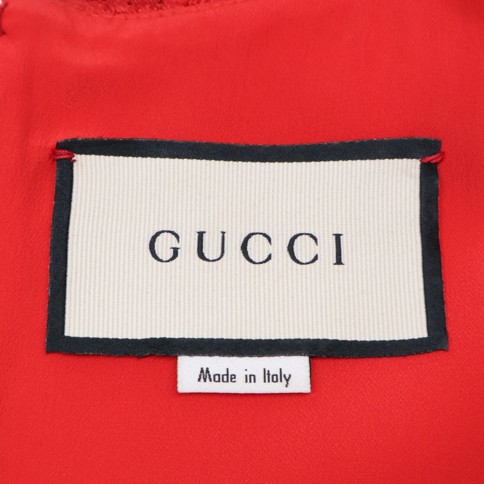 Gucci Paramount Sequin Logo Lace Bicolor Dress 36 — view 4