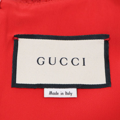 Gucci Paramount Sequin Logo Lace Bicolor Dress 36 — view 4