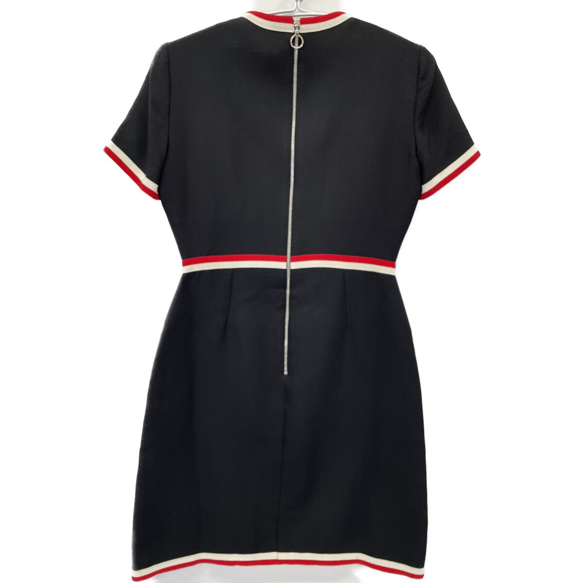 Gucci Navy Black Interlocking G Pearl Button Short Sleeve Dress 38 — view 2