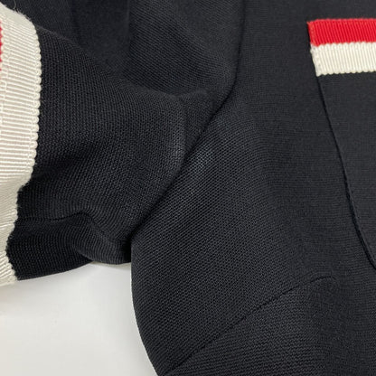 Gucci Navy Black Interlocking G Pearl Button Short Sleeve Dress 38 — view 8