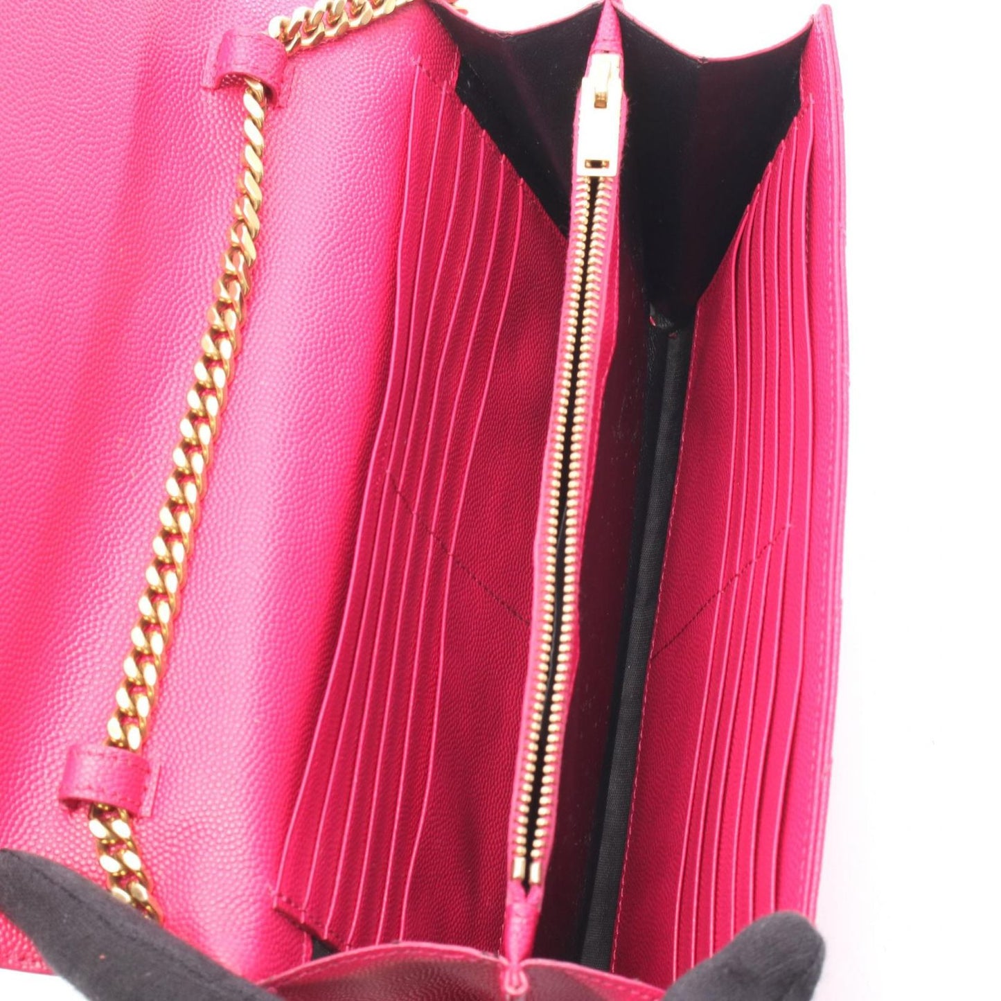 Saint Laurent Paris Shoulder Bag Cassandra Classic Pink Leather Envelope Chain — view 3