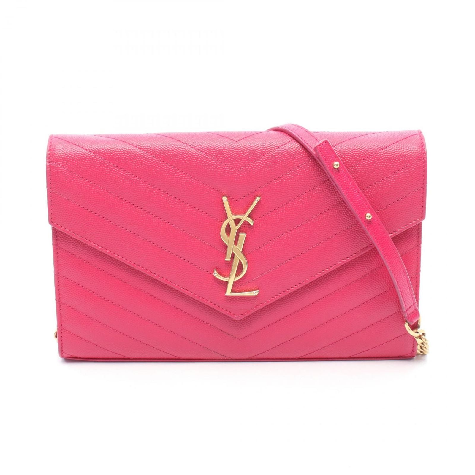 Saint Laurent Paris Shoulder Bag Cassandra Classic Pink Leather Envelope Chain