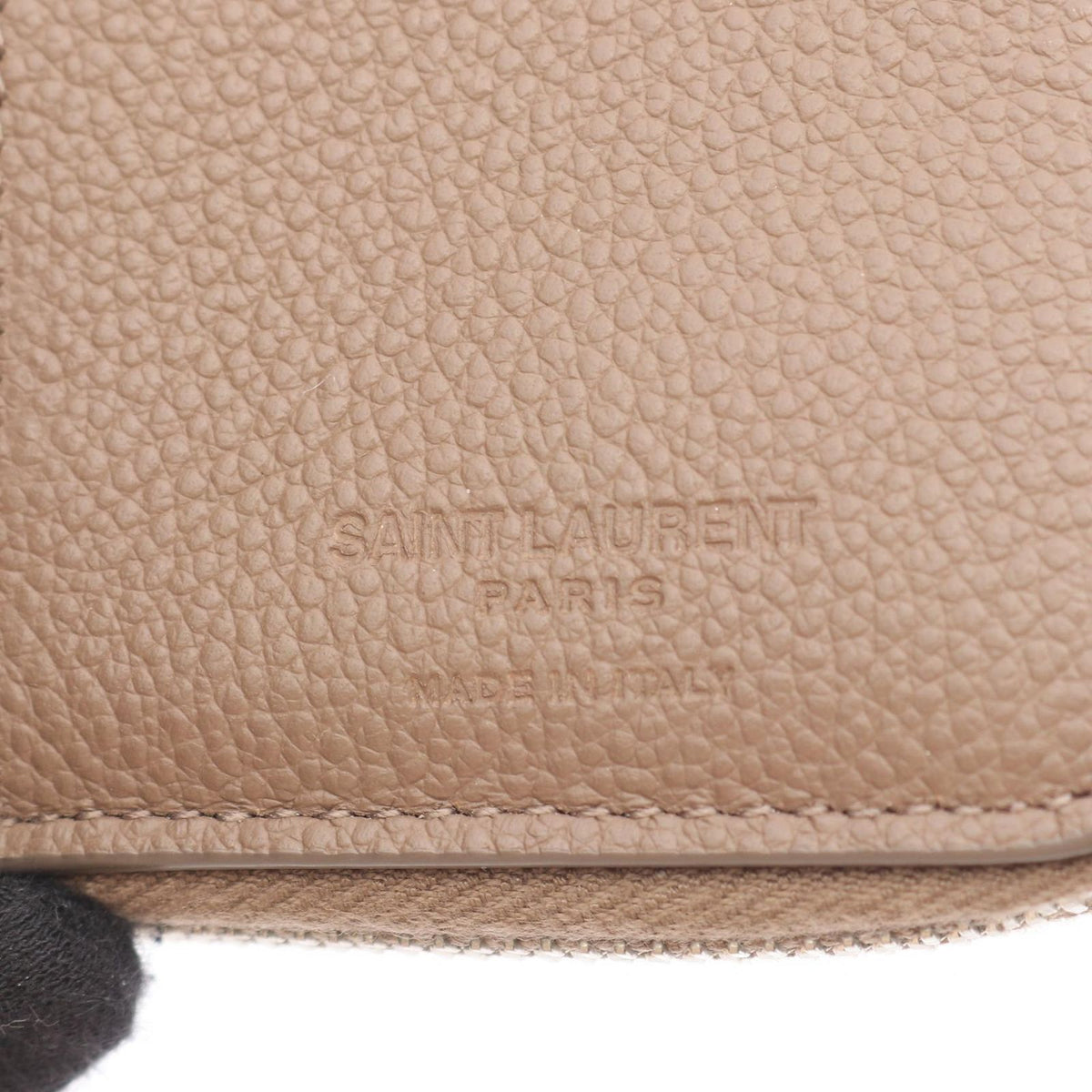 Saint Laurent Paris Bifold Wallet Rive Gauche Gray Leather Compact — view 5