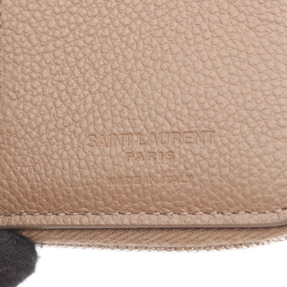 Saint Laurent Paris Bifold Wallet Rive Gauche Gray Leather Compact — view 5