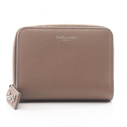 Saint Laurent Paris Bifold Wallet Rive Gauche Gray Leather Compact