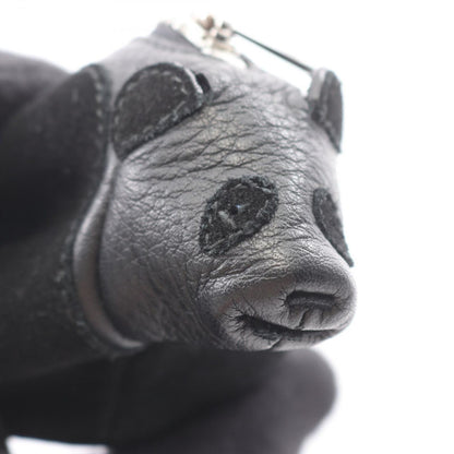Loewe Coin Case Panda Purse Black Leather Suede — view 7