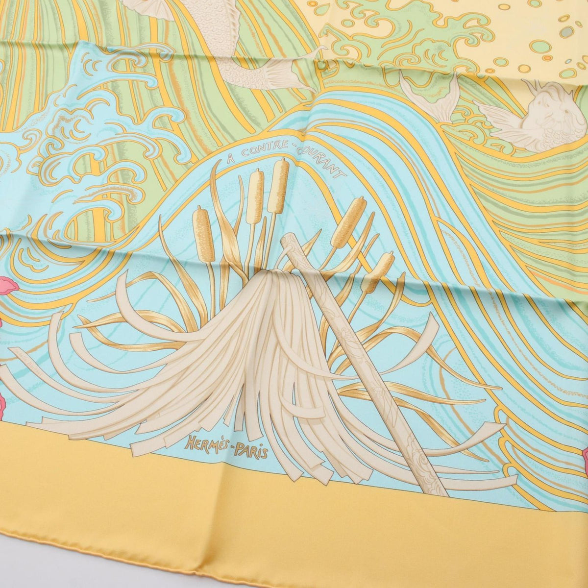 Hermes Scarf Carre 90 Contre Courant Silk — view 4