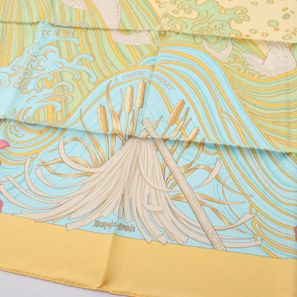 Hermes Scarf Carre 90 Contre Courant Silk — view 4