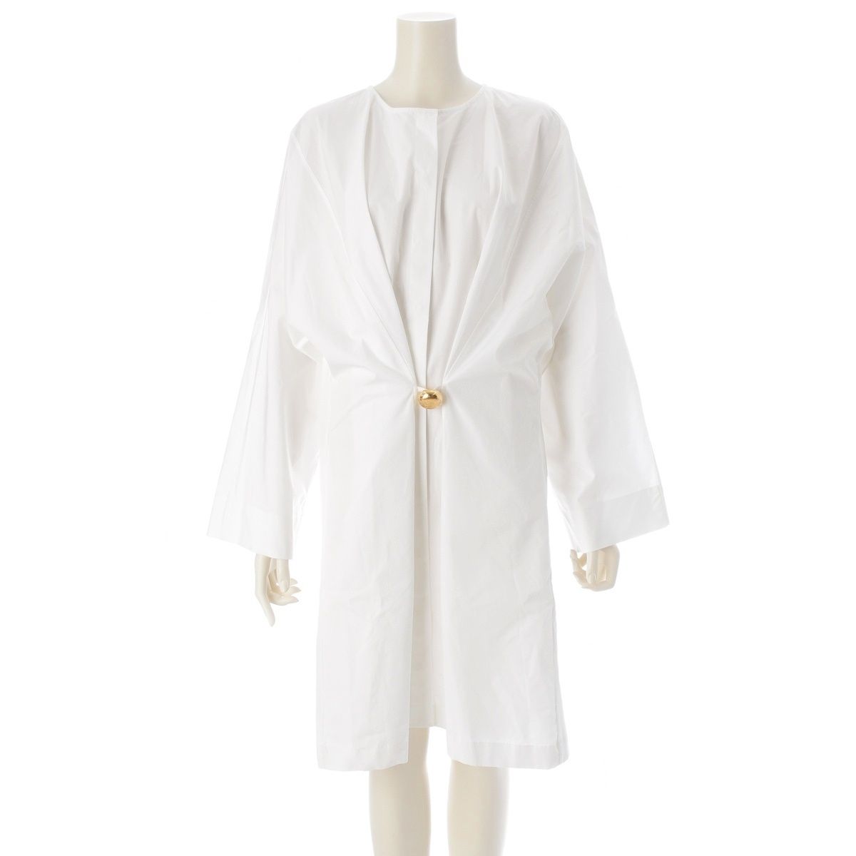 Loewe Pebble Cotton Poplin Mini Dress White 36