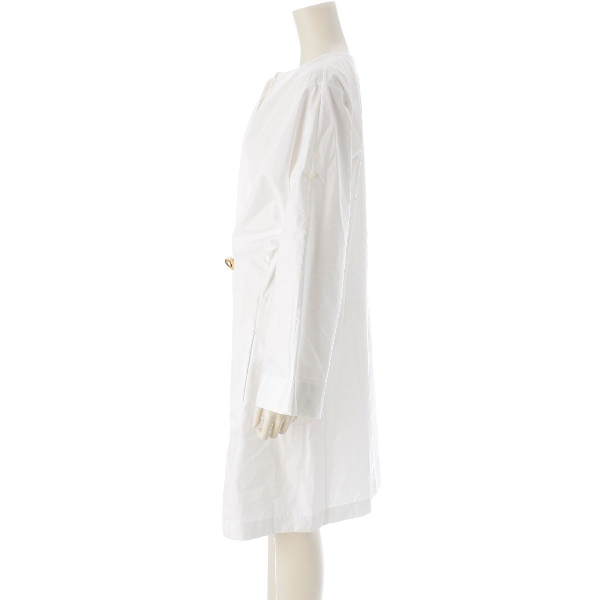 Loewe Pebble Cotton Poplin Mini Dress White 36 — view 3