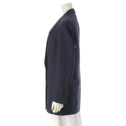 Loewe Mohair Wool Double Breasted Terre Jacket Navy 36 — view 3