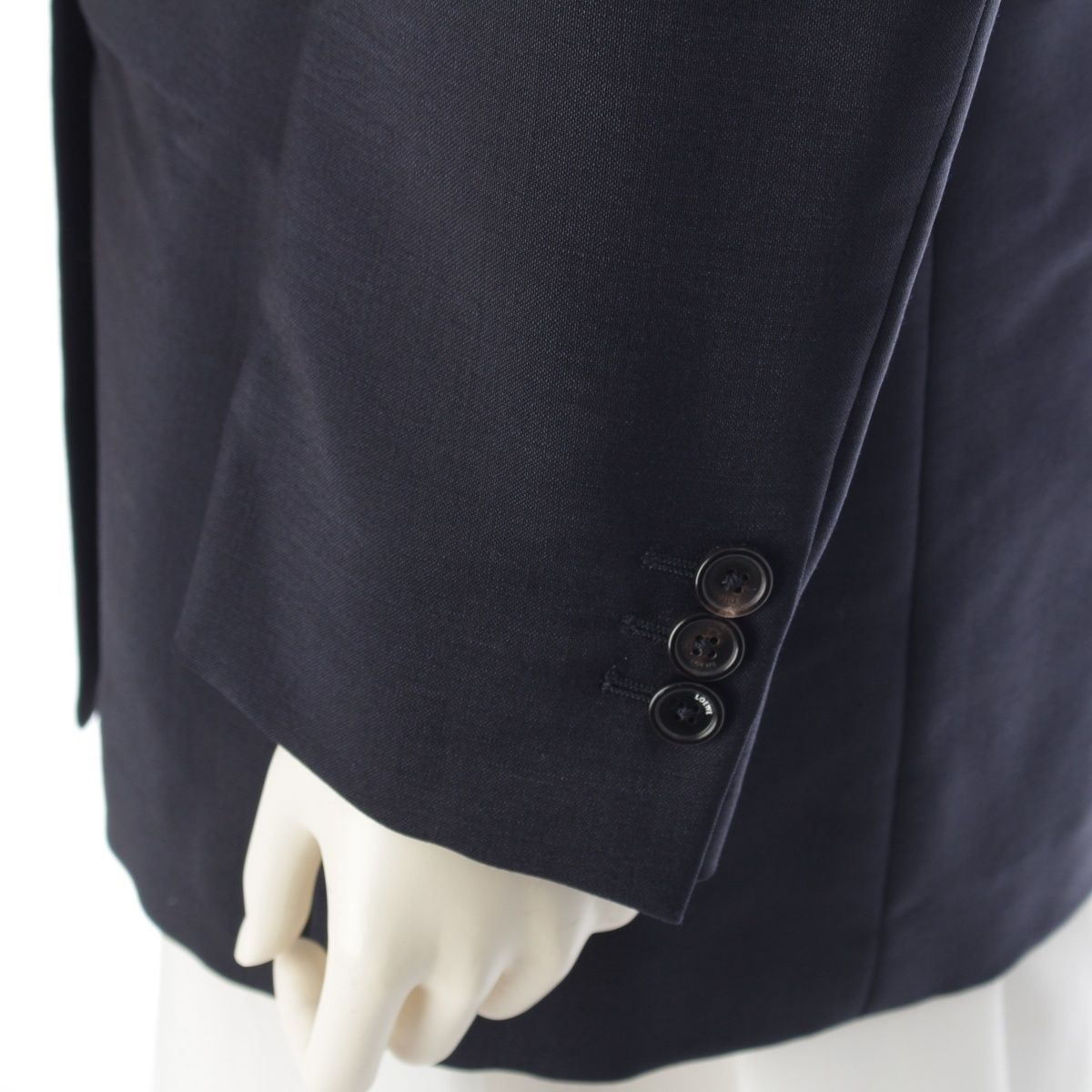 Loewe Mohair Wool Double Breasted Terre Jacket Navy 36 — view 7