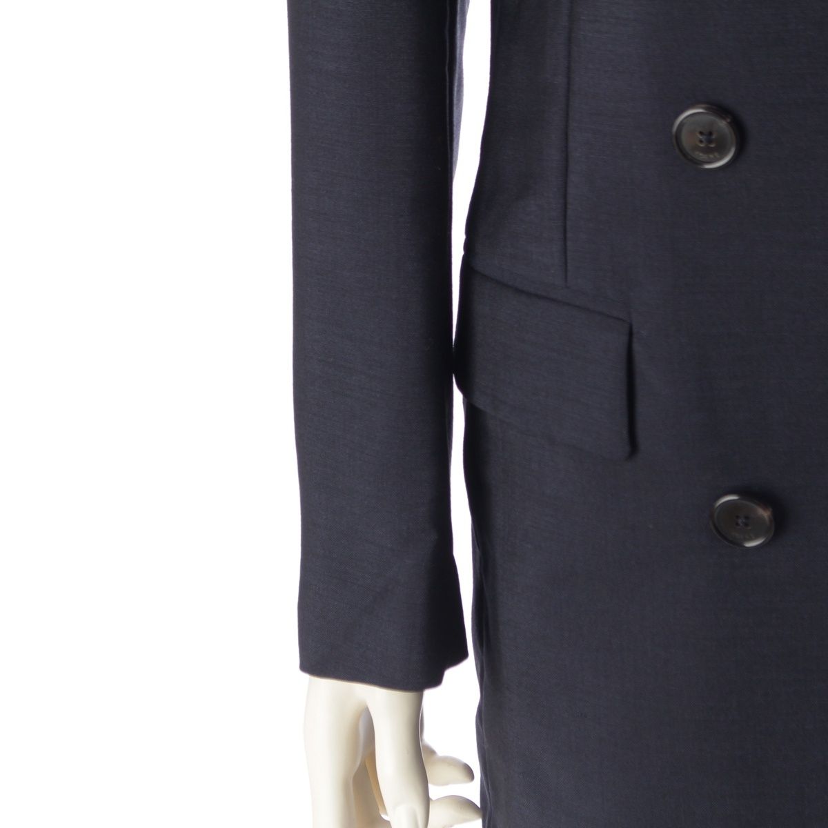 Loewe Mohair Wool Double Breasted Terre Jacket Navy 36 — view 6