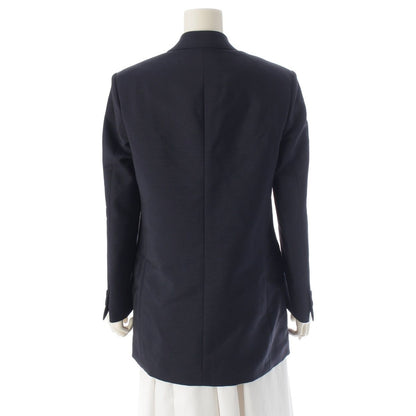 Loewe Mohair Wool Double Breasted Terre Jacket Navy 36 — view 4