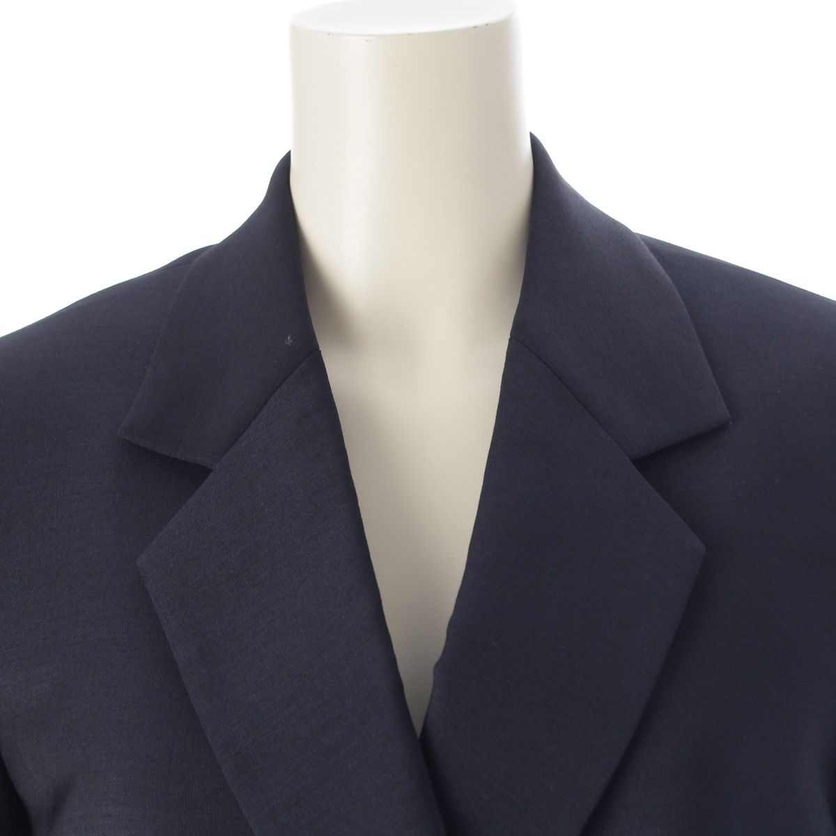 Loewe Mohair Wool Double Breasted Terre Jacket Navy 36 — view 5