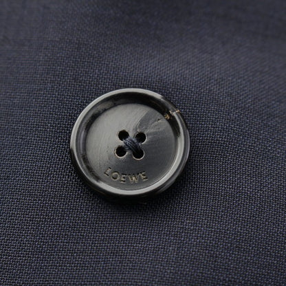 Loewe Mohair Wool Double Breasted Terre Jacket Navy 36 — view 8