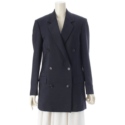Loewe Mohair Wool Double Breasted Terre Jacket Navy 36