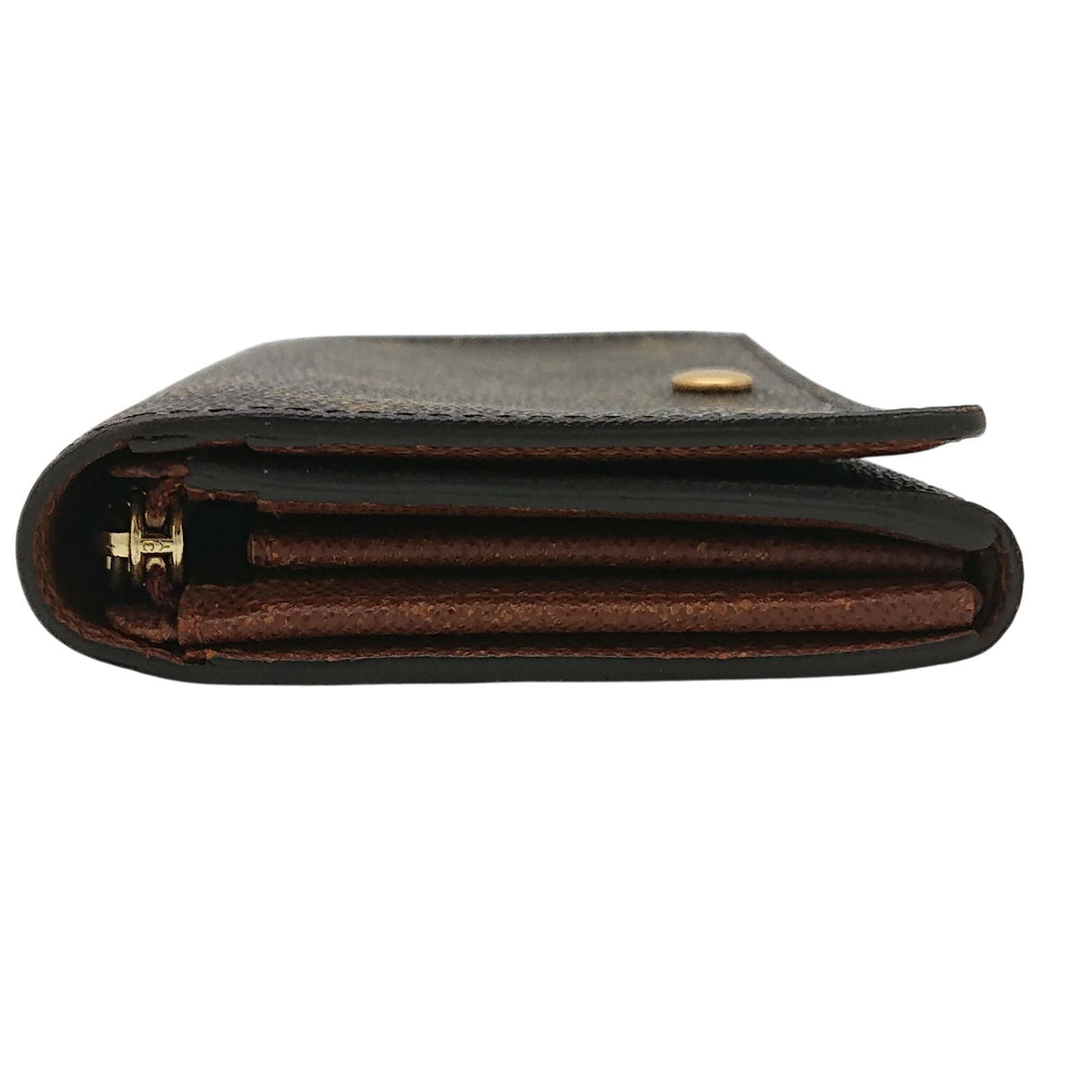 Louis Vuitton Fold Wallet Monogram Porte-Monnaie Billets Tresor Brown — view 4