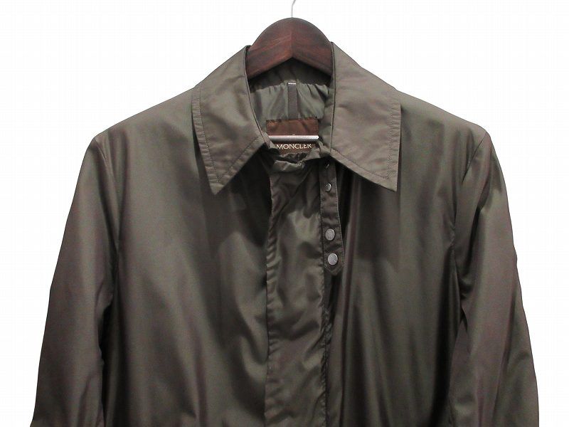 Moncler Soutien Collar Coat Khaki 4 — view 2