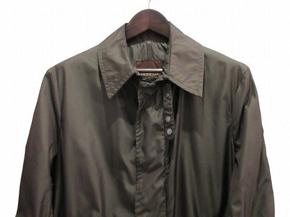 Moncler Soutien Collar Coat Khaki 4 — view 2