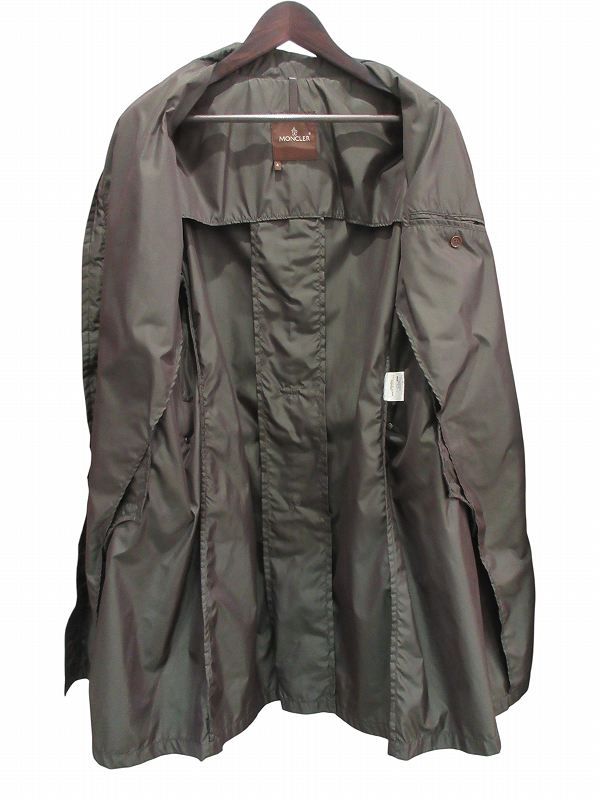Moncler Soutien Collar Coat Khaki 4 — view 4