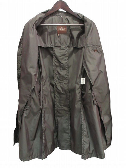 Moncler Soutien Collar Coat Khaki 4 — view 4
